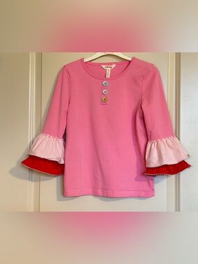 Sz10 Matilda Jane Paint The Town Ruffled Top